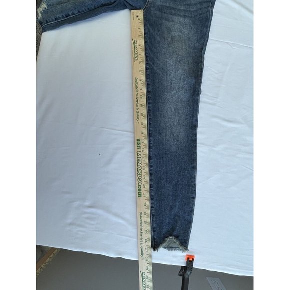 Kut From The Kloth Womens Jeans Size 2 Blue Carlo Ankle Skinny Raw Hem Mid Rise - Picture 15 of 16